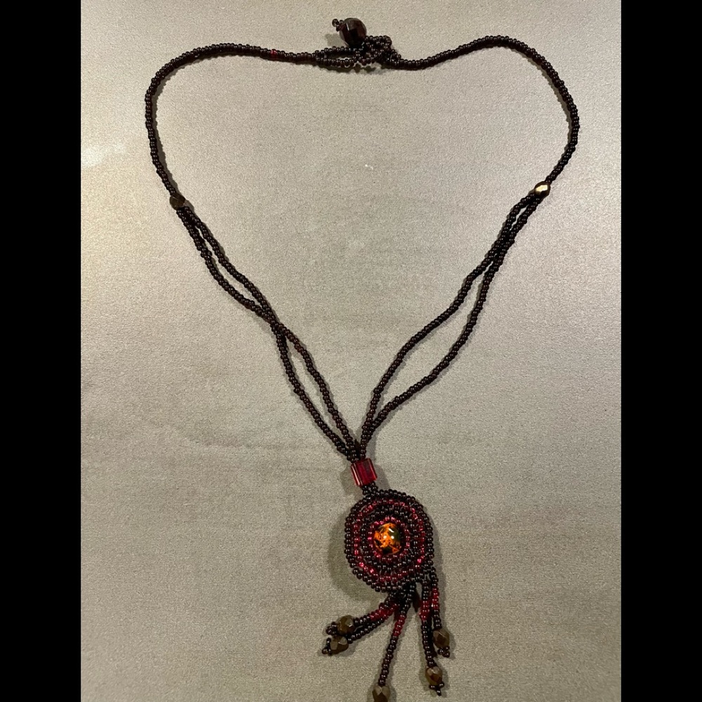 Hand made bead necklace